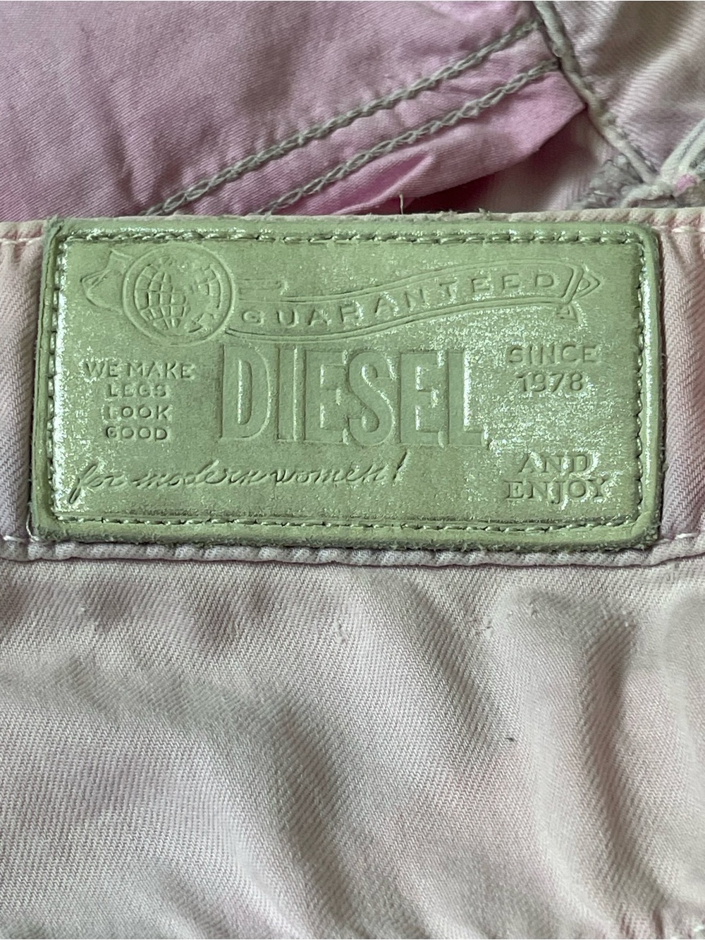 Diesel Fayza JoggJeans Pink Boyfriend Tapered Jeans Pants W26 - Picture 13 of 15